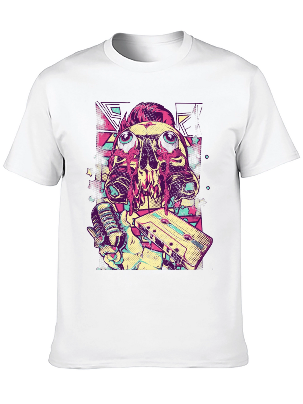 Skull DJ Graphic Tee - Music Lovers Black T-Shirt