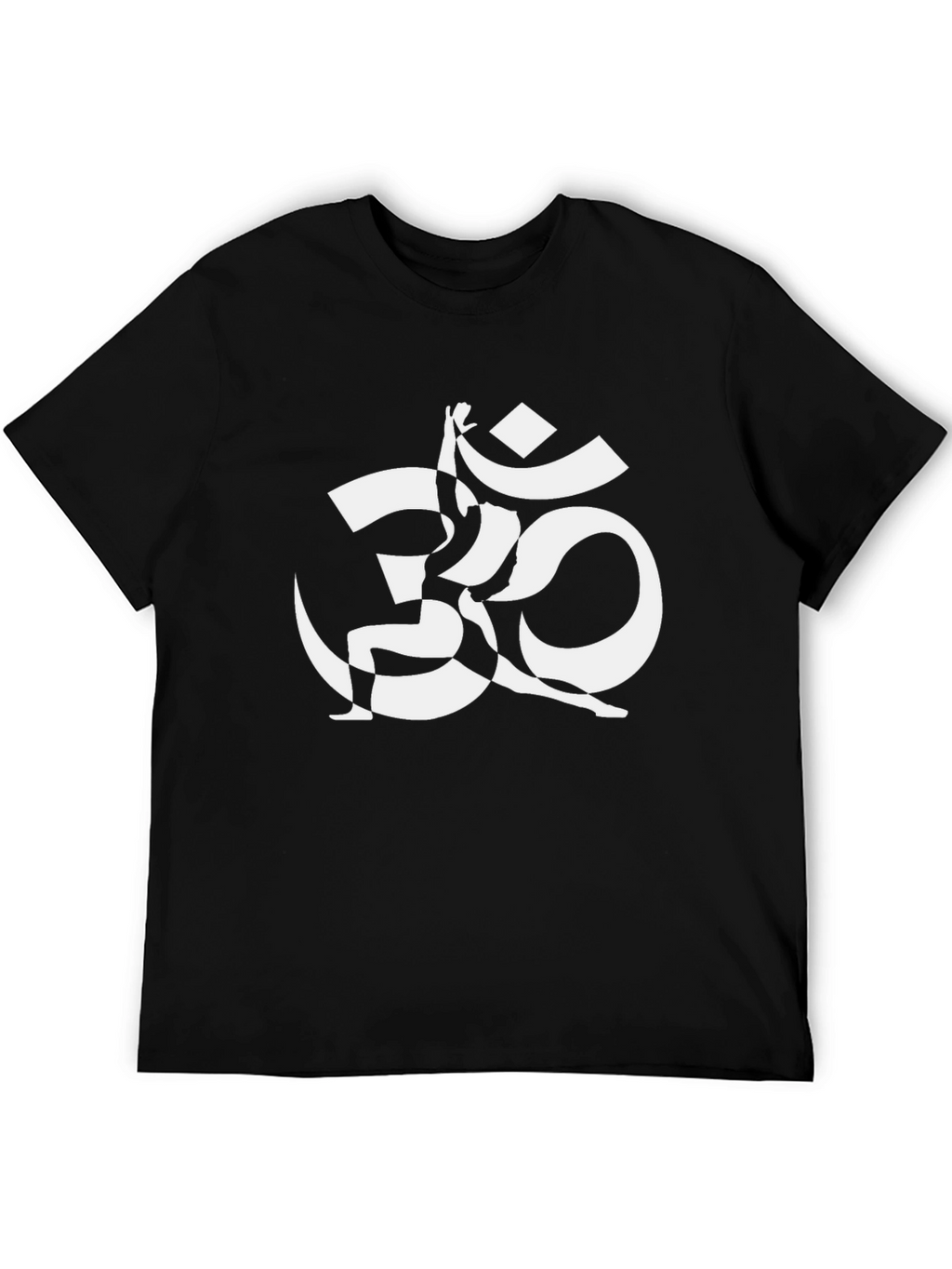 Om Yoga Pose Graphic Tee - Black