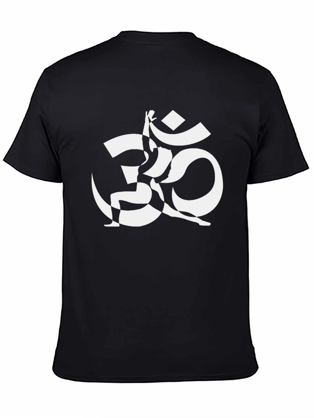 Om Yoga Pose Graphic Tee - Black