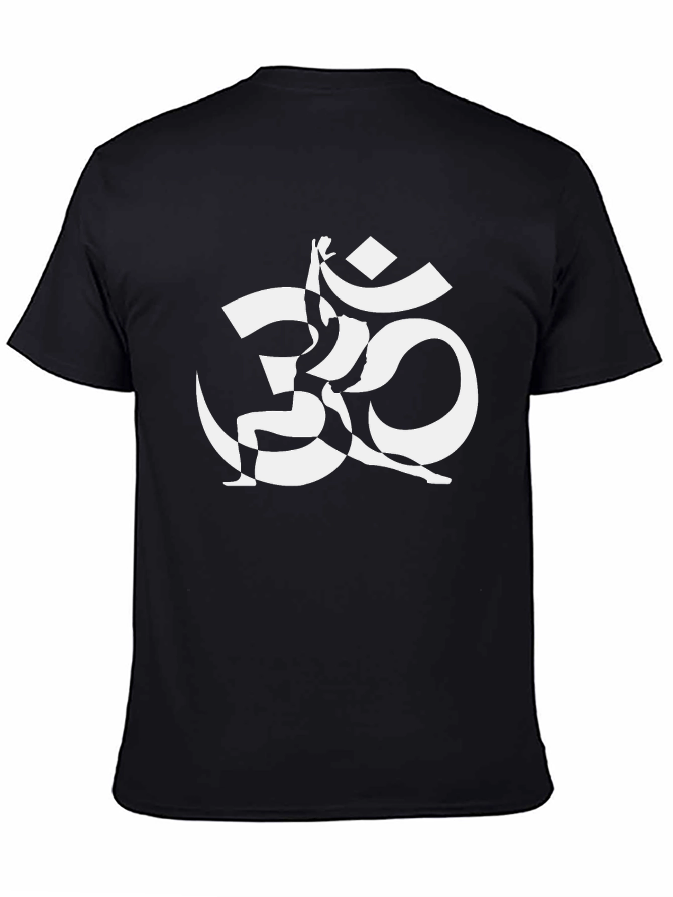 Om Yoga Pose Graphic Tee - Black
