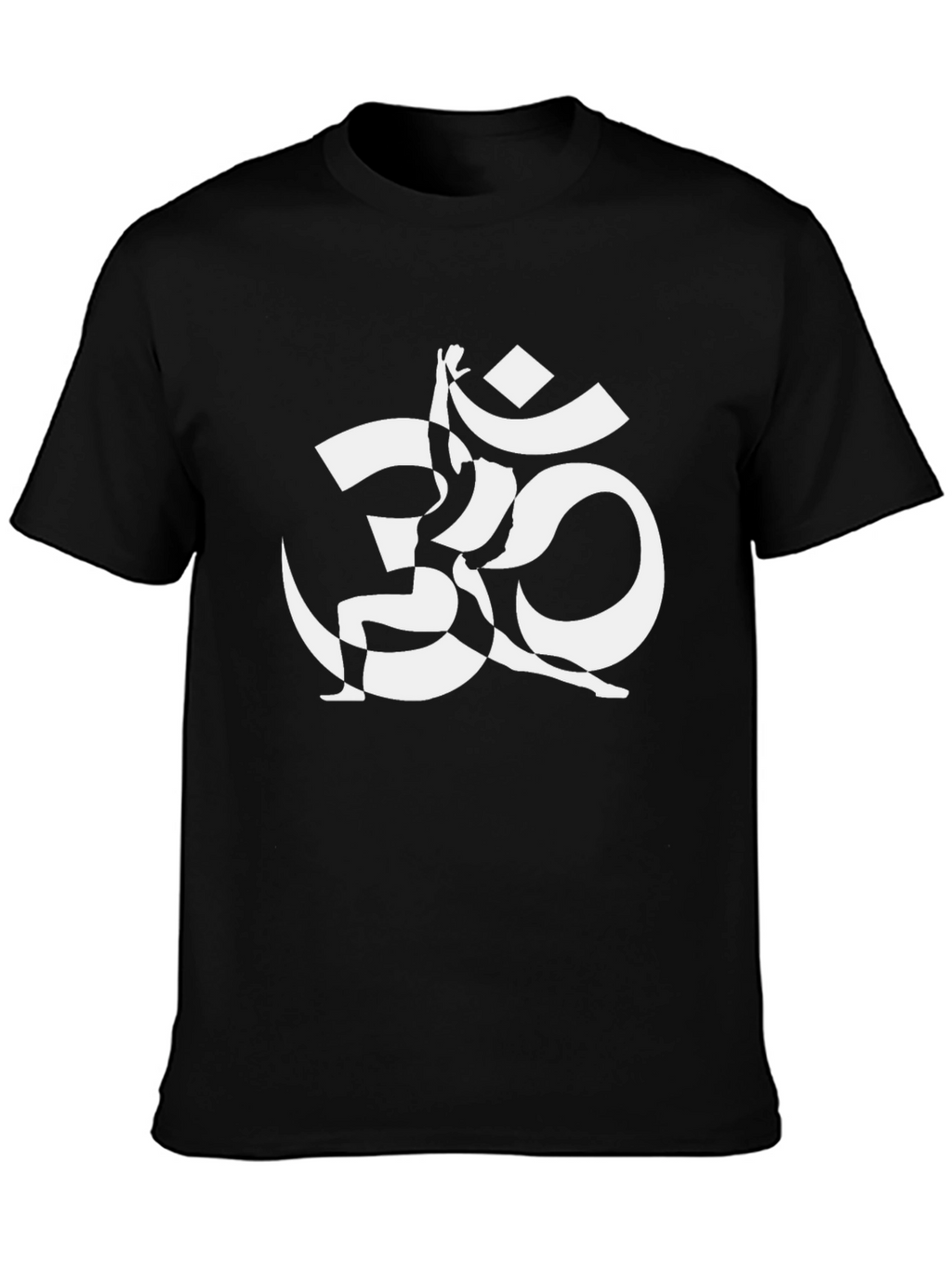 Om Yoga Pose Graphic Tee - Black