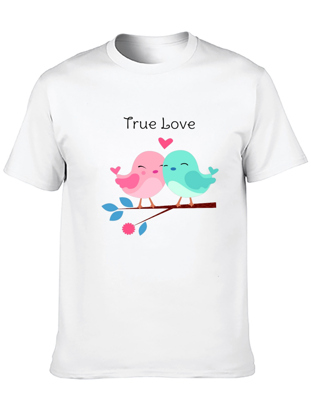 True Love Birds Graphic Tee - Black