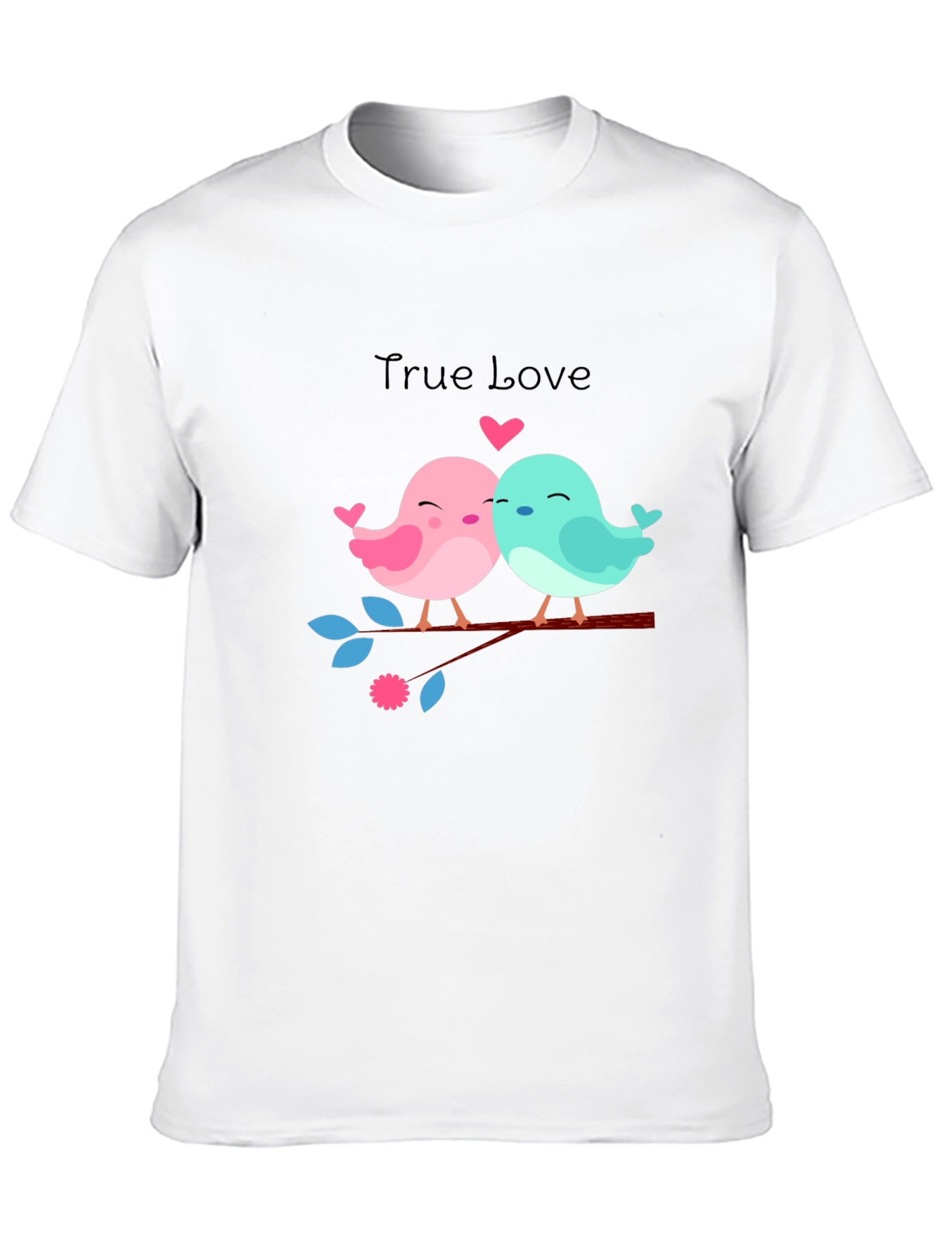 True Love Birds Graphic Tee - Black