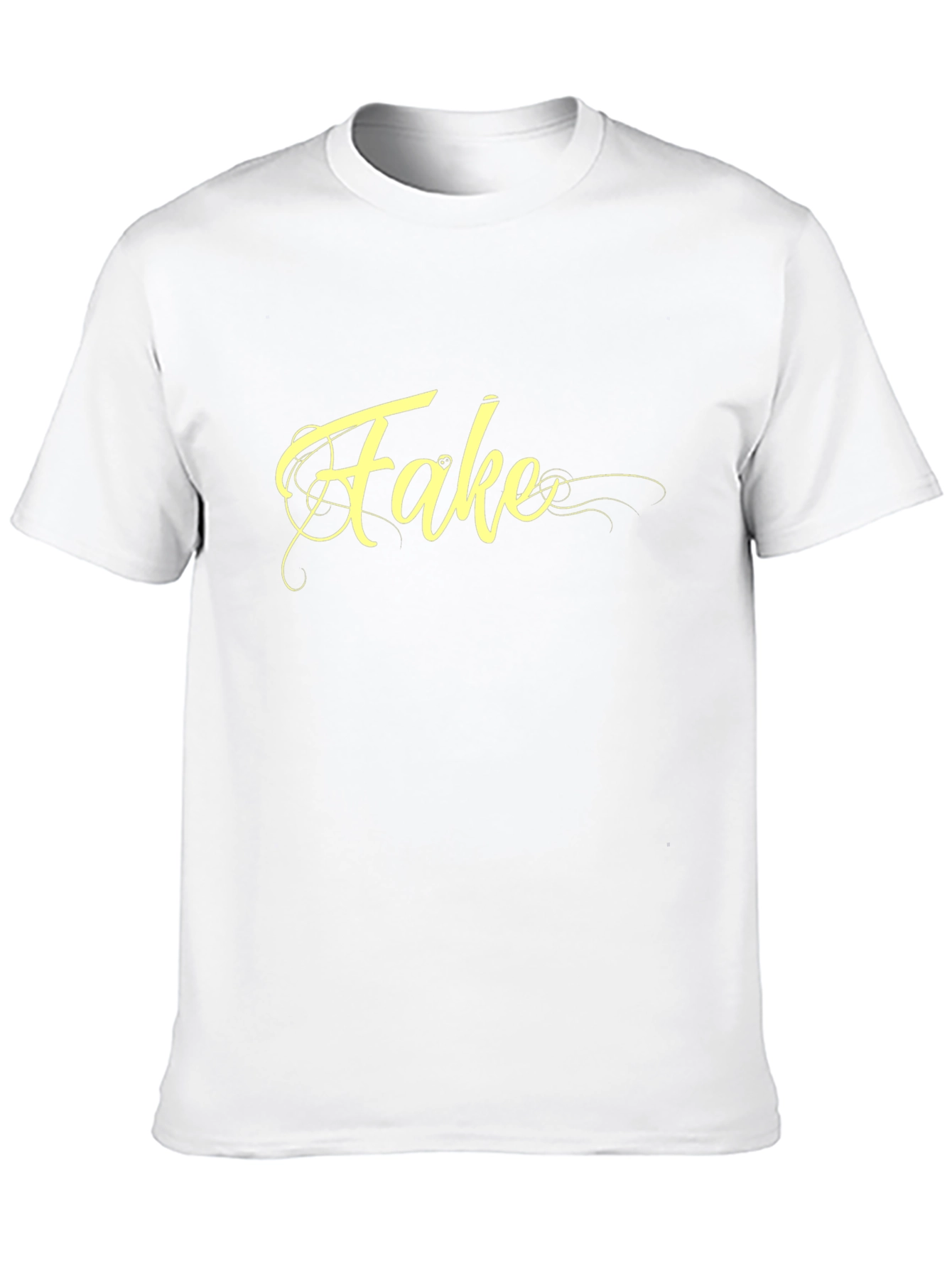 Fake Graphic Print Black T-Shirt