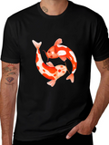 Koi Fish Yin Yang Graphic Tee - Unisex