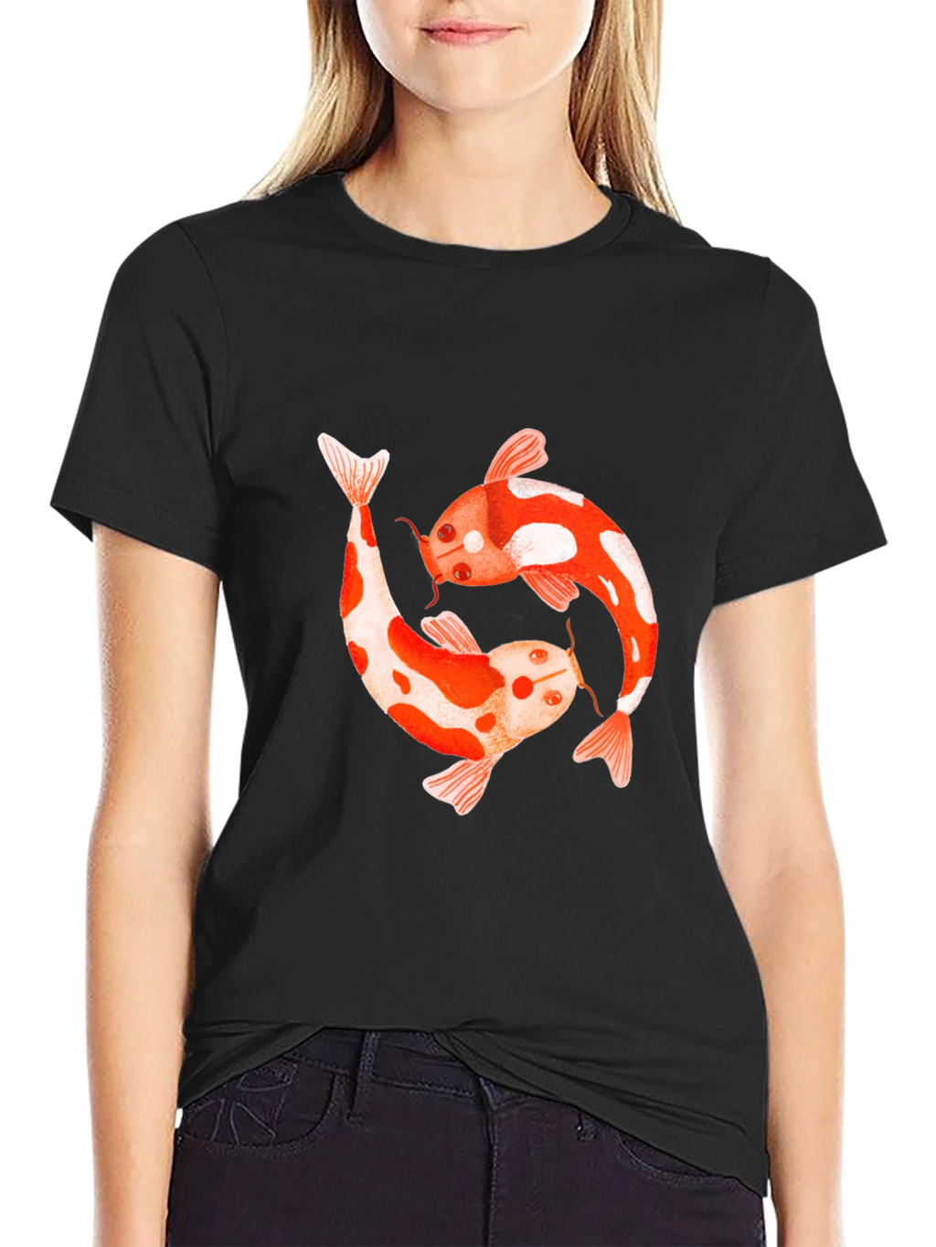 Koi Fish Yin Yang Graphic Tee - Unisex