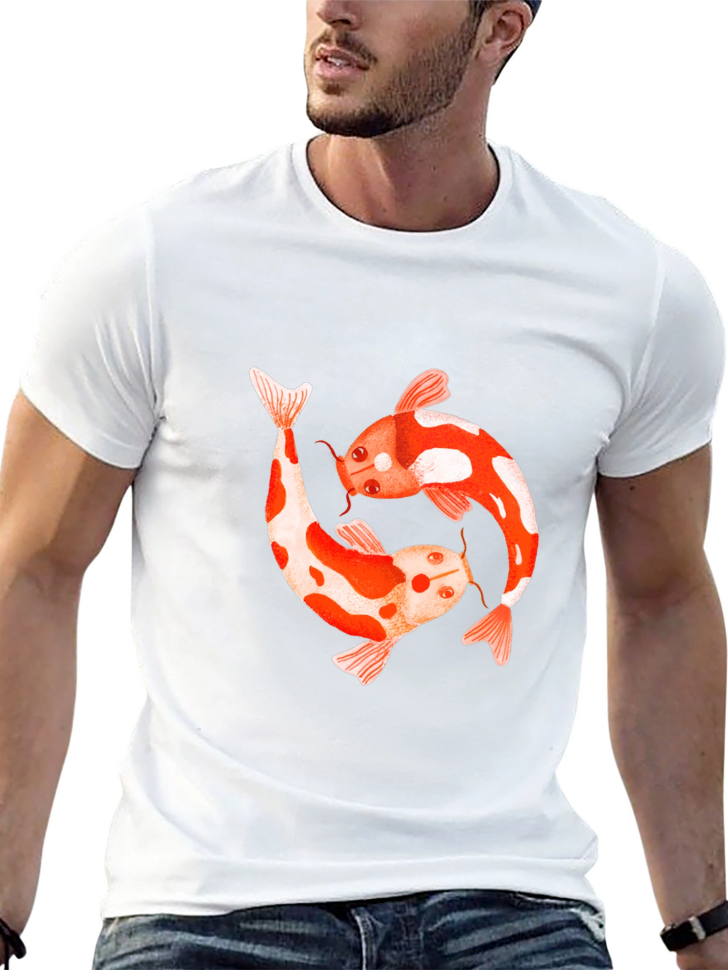 Koi Fish Yin Yang Graphic Tee - Unisex