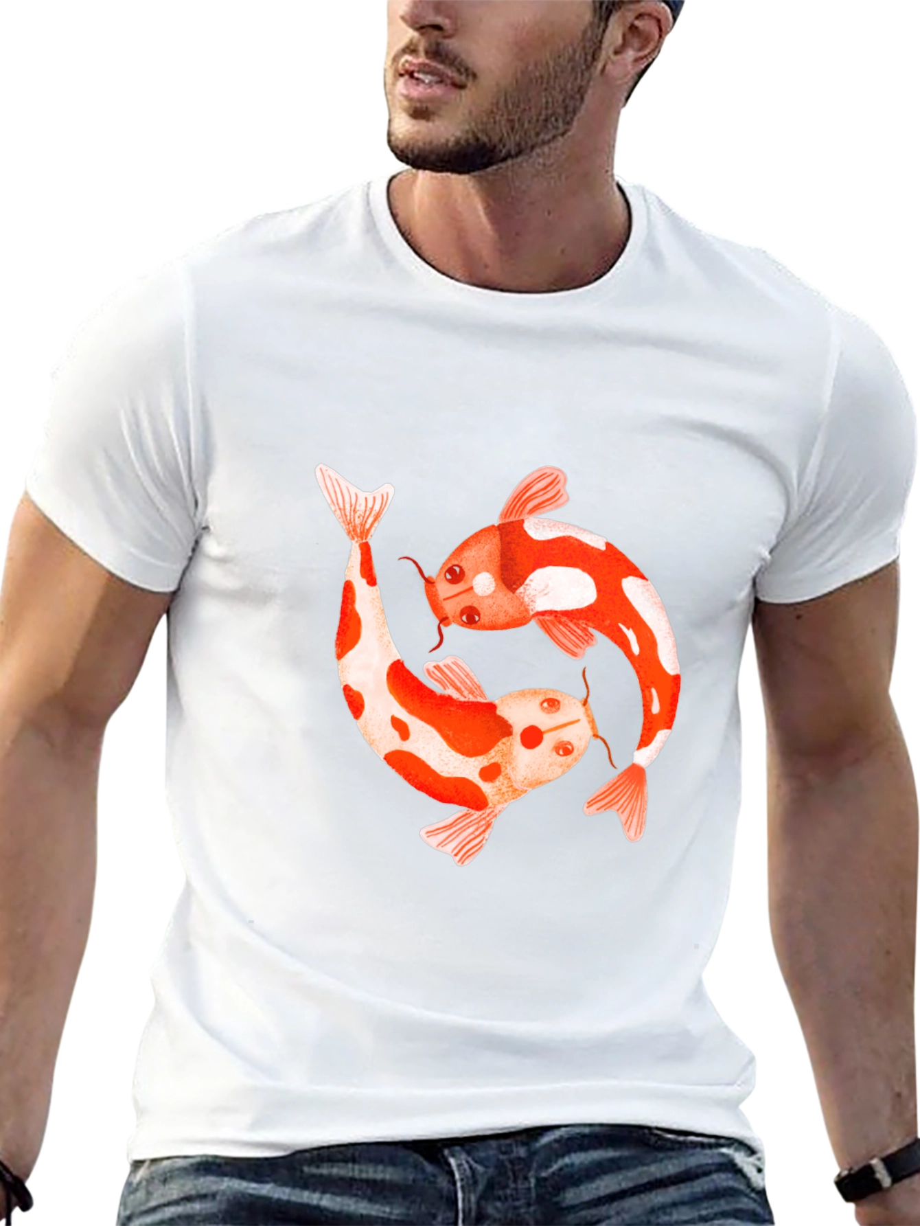 Koi Fish Yin Yang Graphic Tee - Unisex