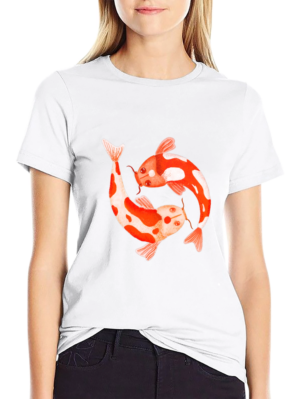Koi Fish Yin Yang Graphic Tee - Unisex