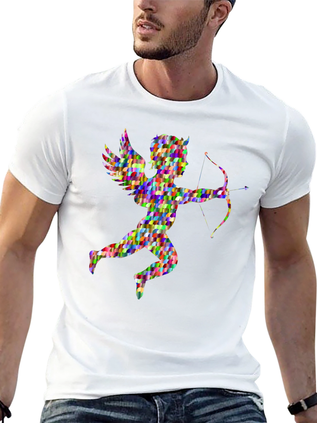 Cupid Graphic Tee - Quirky Angel Design