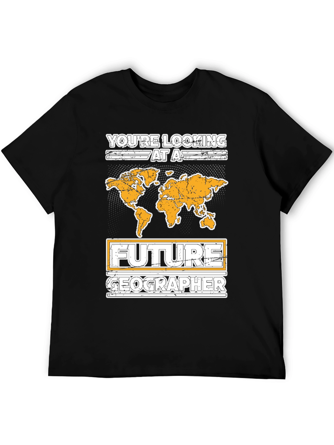 Future Geographer T-Shirt - World Map Design