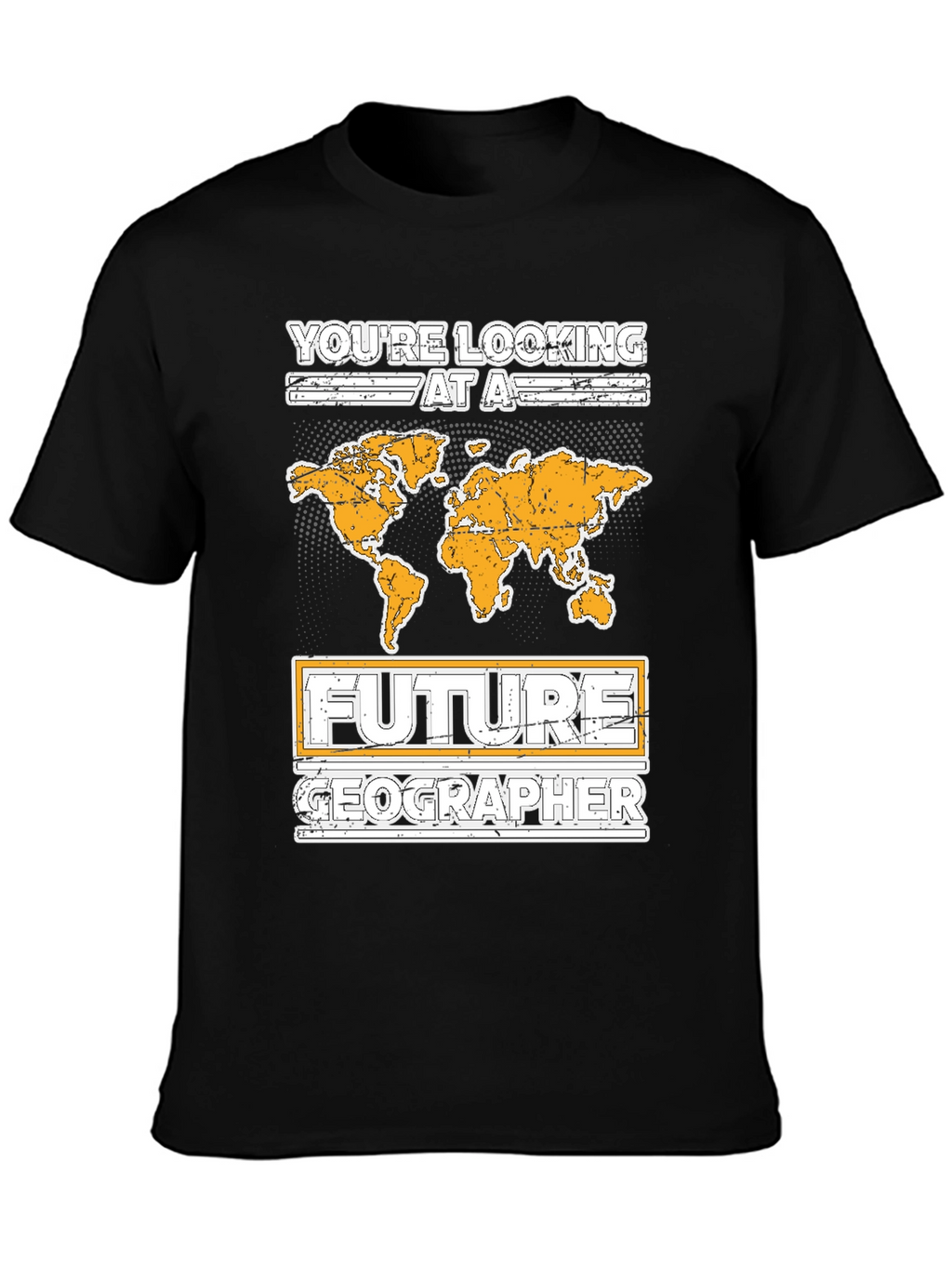 Future Geographer T-Shirt - World Map Design