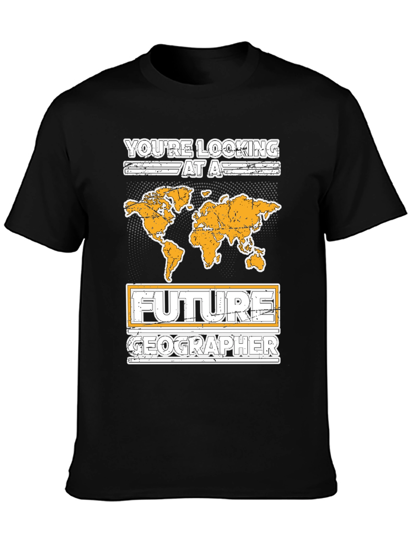 Future Geographer T-Shirt - World Map Design