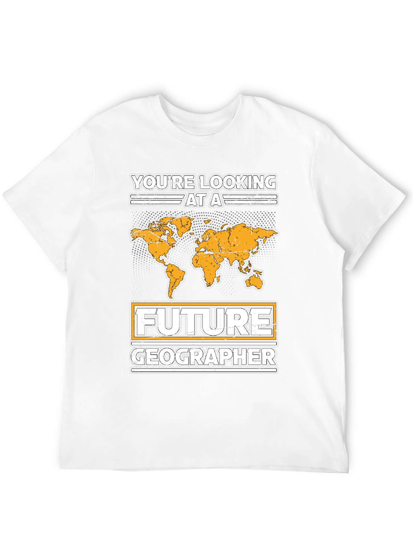 Future Geographer T-Shirt - World Map Design