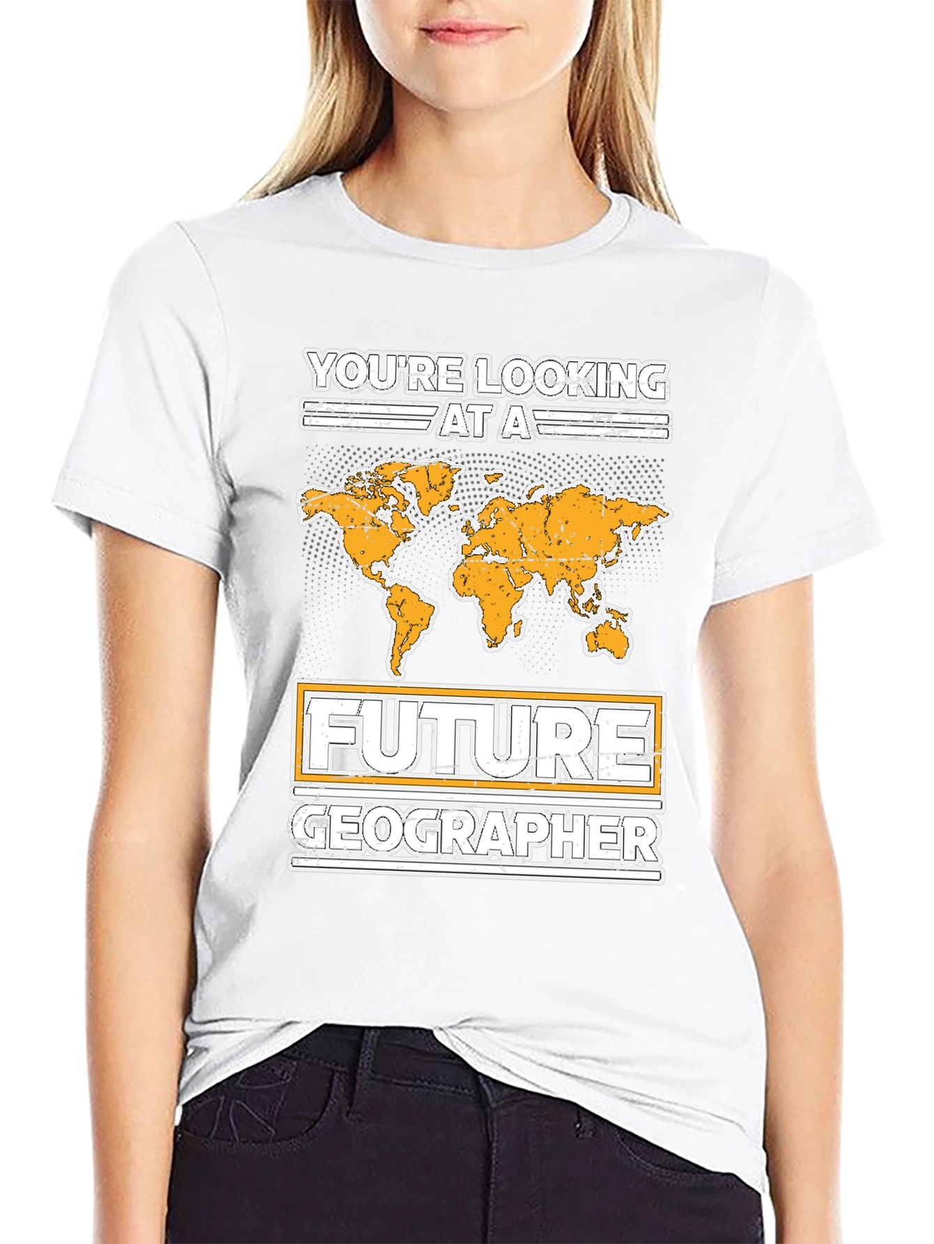 Future Geographer T-Shirt - World Map Design