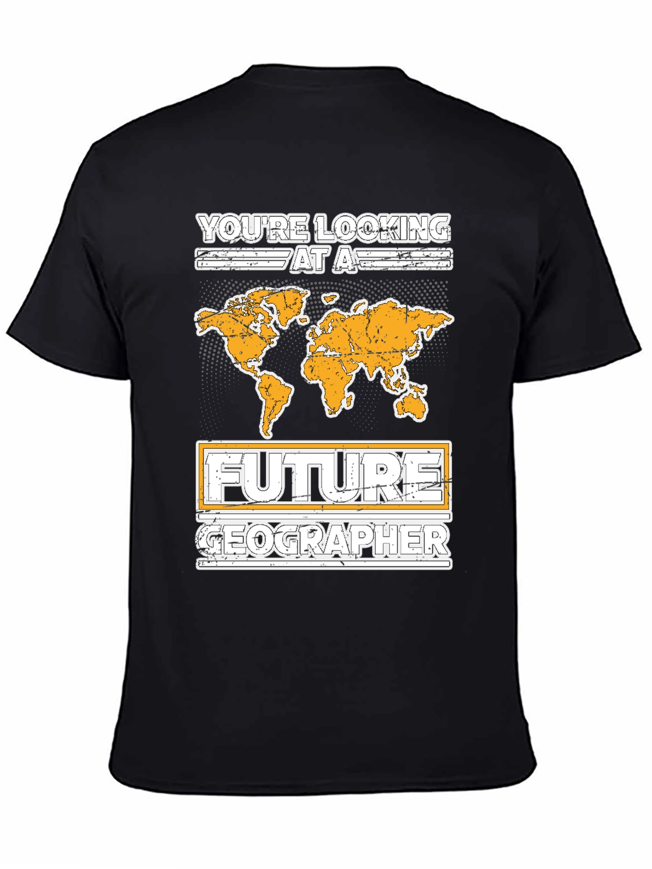 Future Geographer T-Shirt - World Map Design