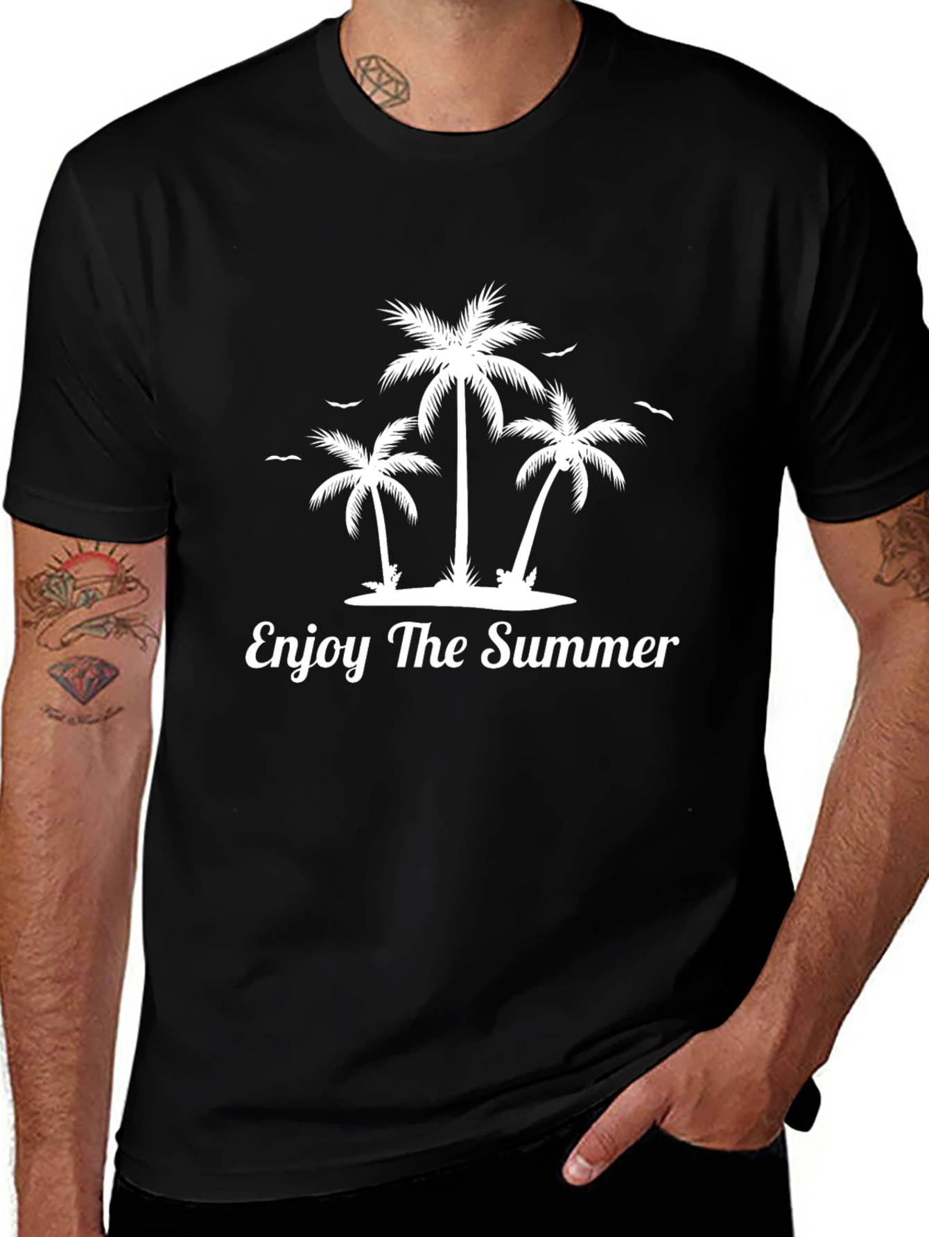 Enjoy The Summer Palm Tree Graphic Tee