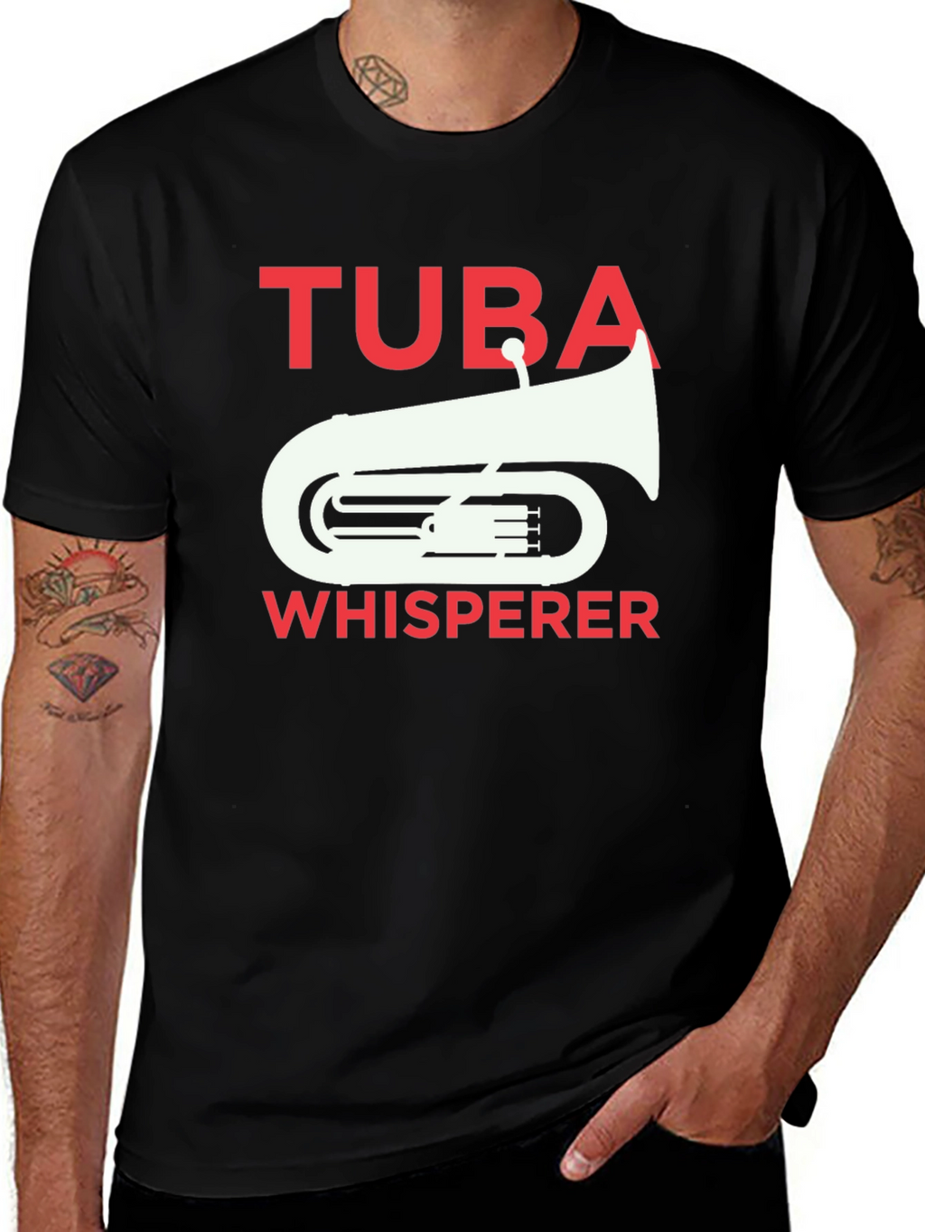 Tuba Whisperer Graphic Tee - Musician T-Shirt