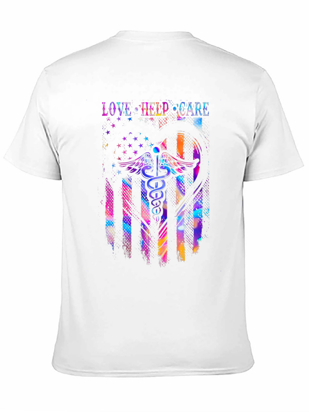 Love Help Care American Flag Medical T-Shirt