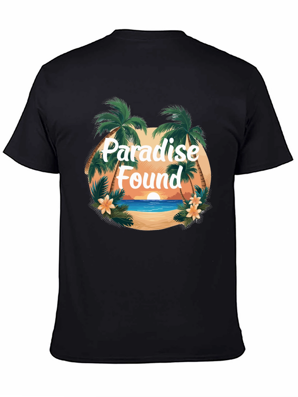 Paradise Found Graphic Tee - Tropical Island Design