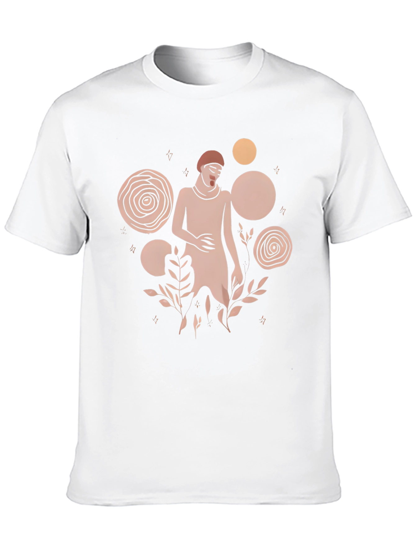 Modern Abstract Graphic Print Black T-Shirt