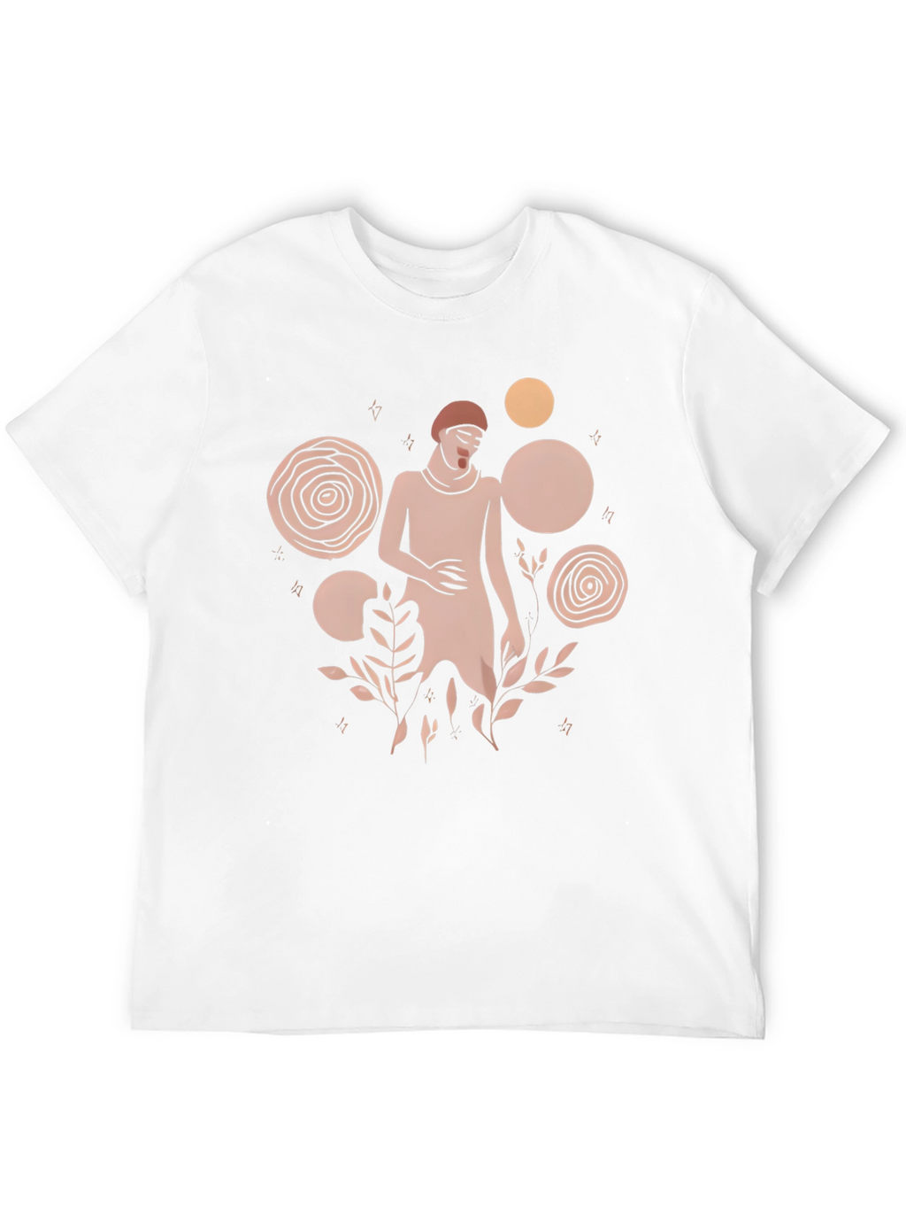 Modern Abstract Graphic Print Black T-Shirt