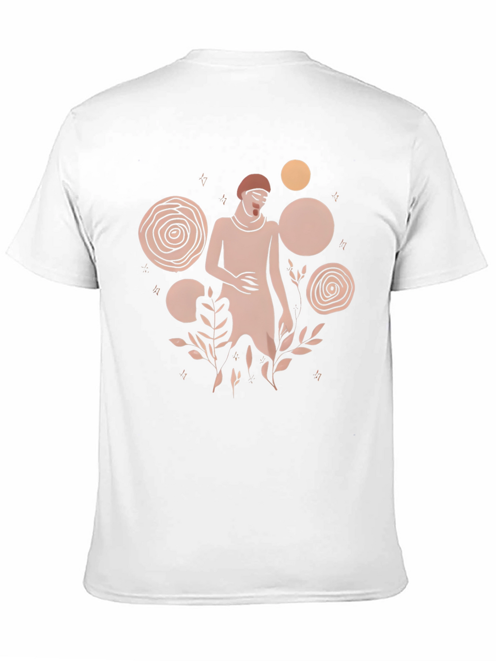 Modern Abstract Graphic Print Black T-Shirt
