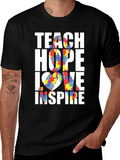 Autism Awareness T-Shirt - Teach Hope Love Inspire