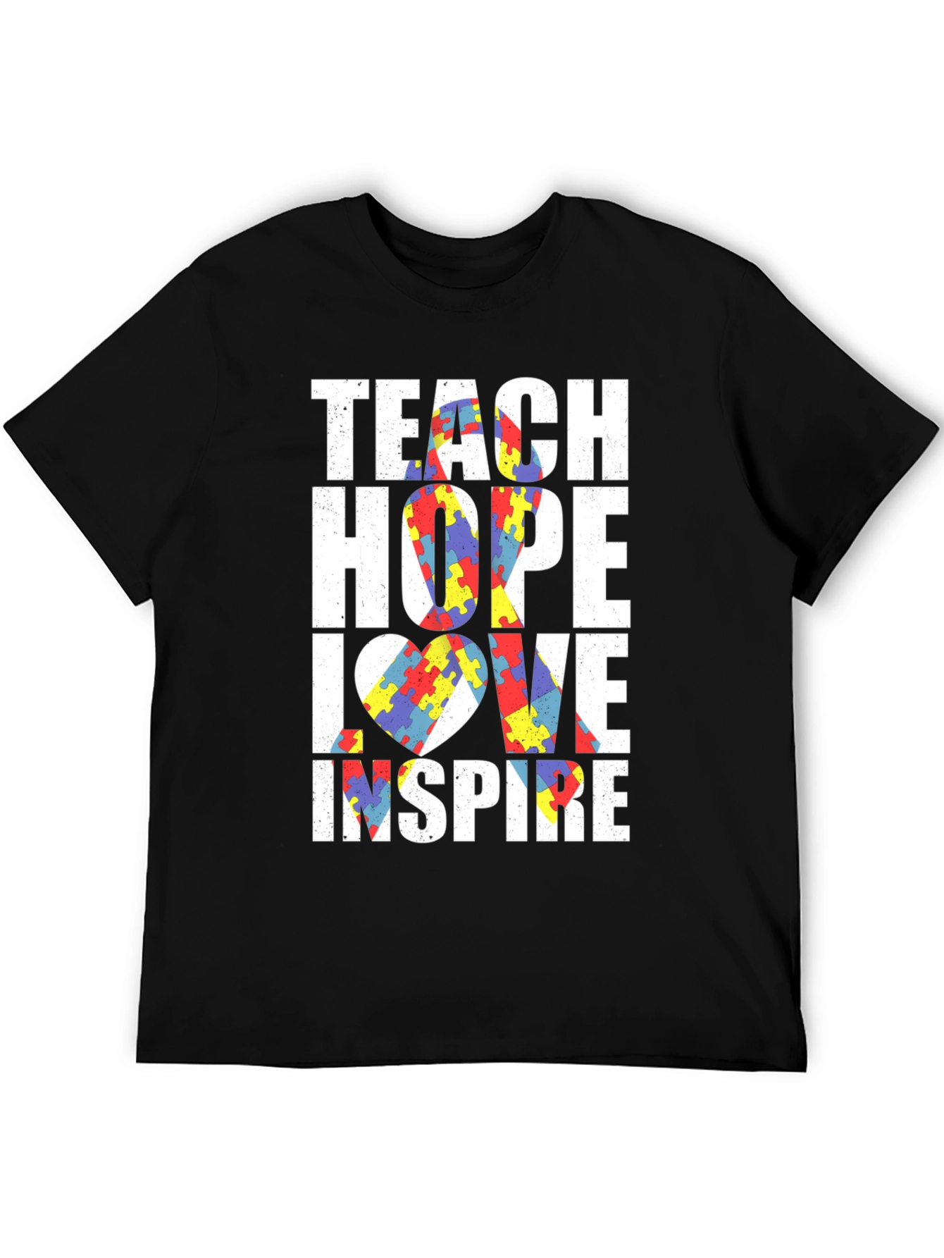 Autism Awareness T-Shirt - Teach Hope Love Inspire