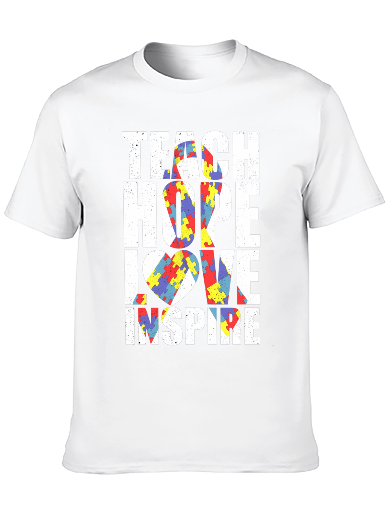 Autism Awareness T-Shirt - Teach Hope Love Inspire