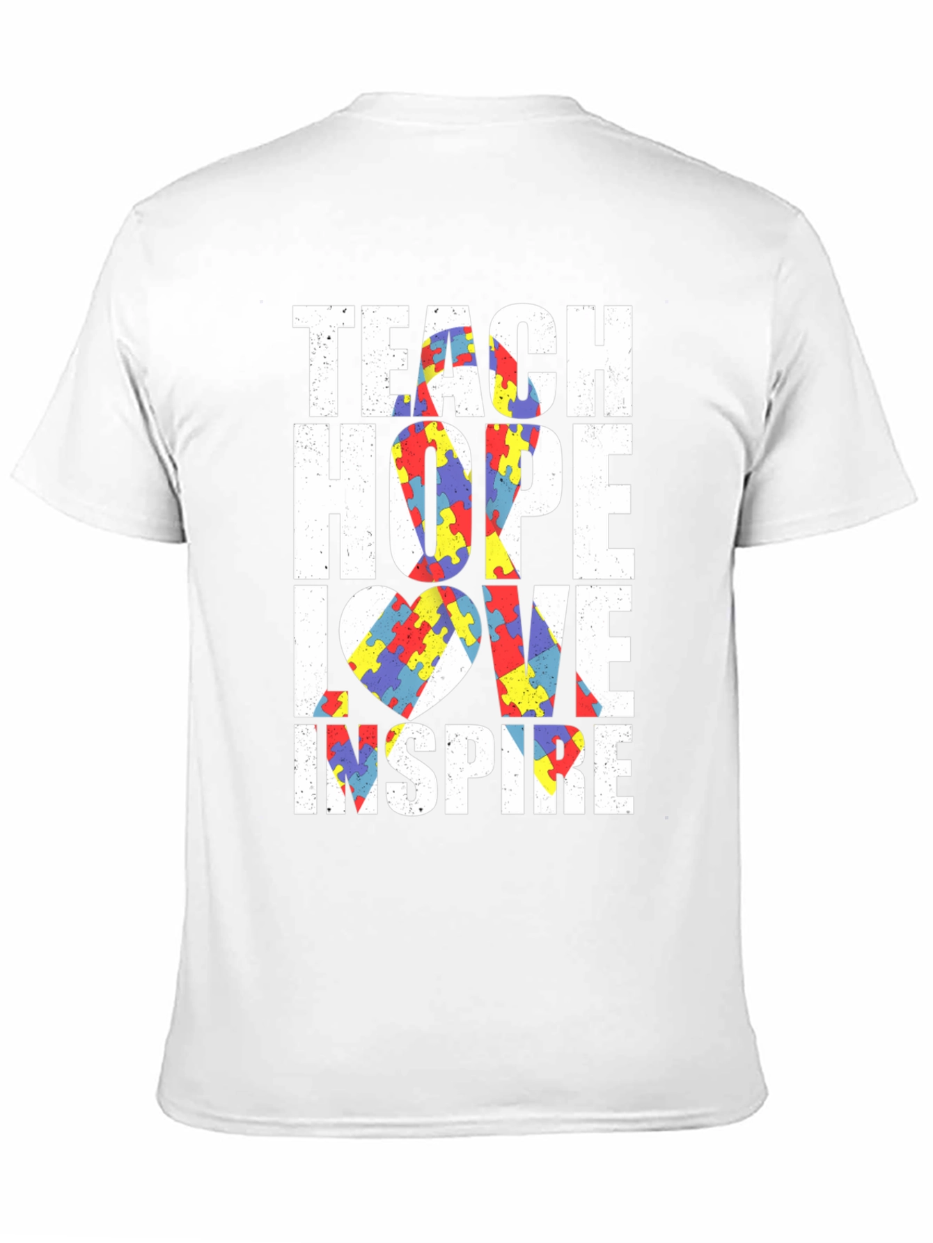 Autism Awareness T-Shirt - Teach Hope Love Inspire