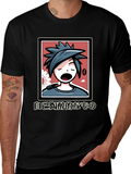 Anime Graphic Black T-Shirt
