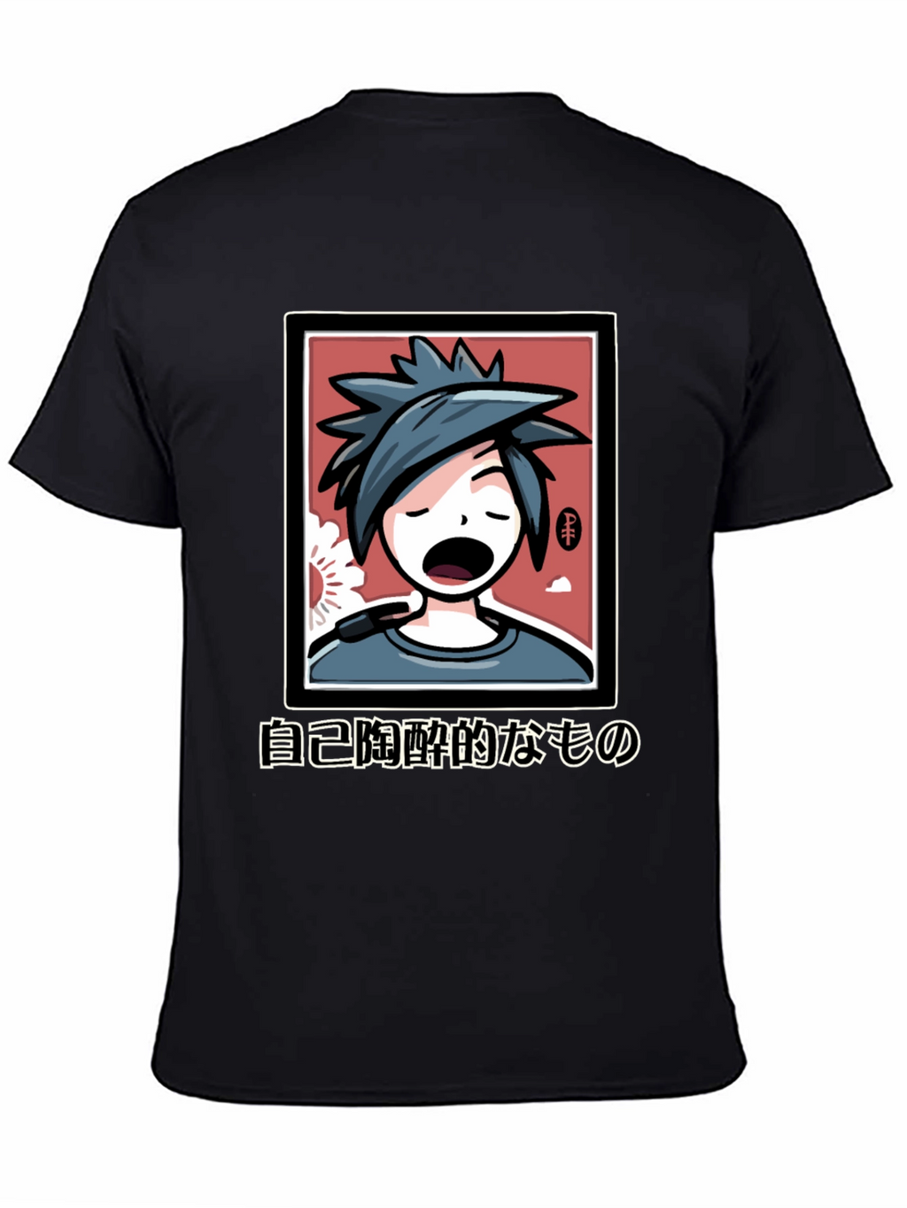 Anime Graphic Black T-Shirt