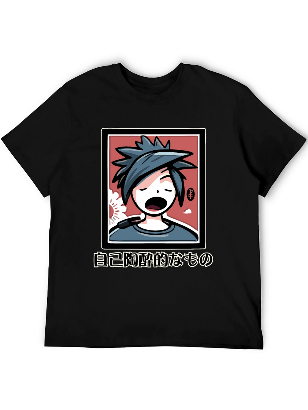 Anime Graphic Black T-Shirt