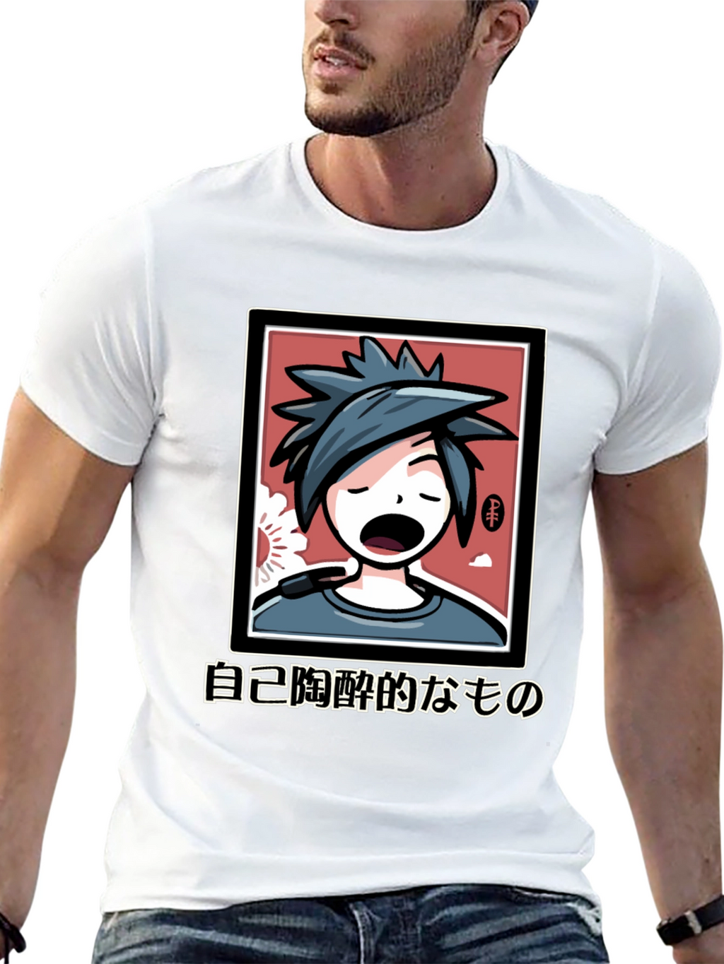 Anime Graphic Black T-Shirt