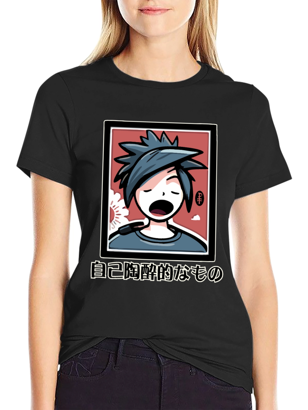 Anime Graphic Black T-Shirt