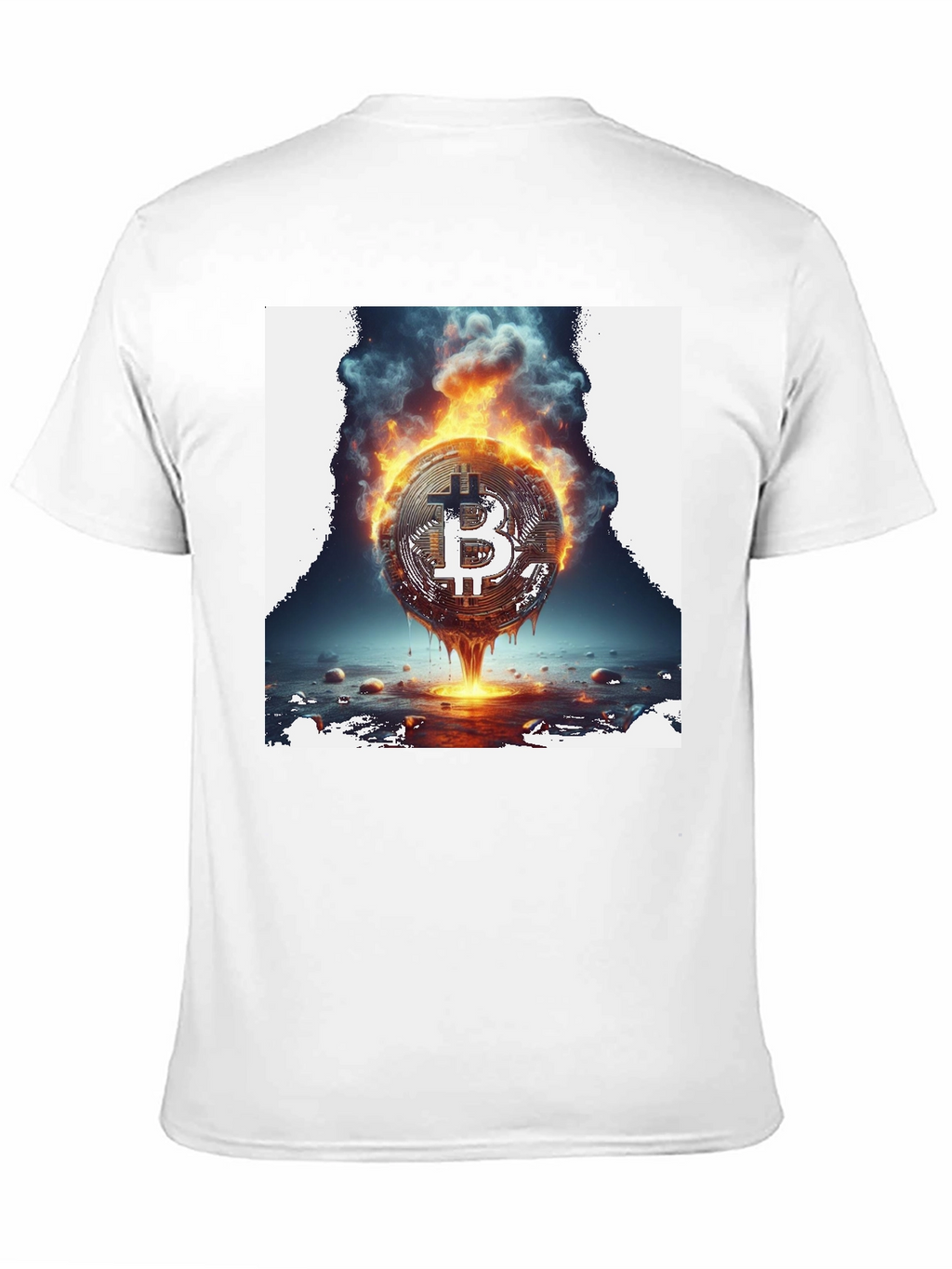 Burning Bitcoin Graphic Tee - Crypto Fashion