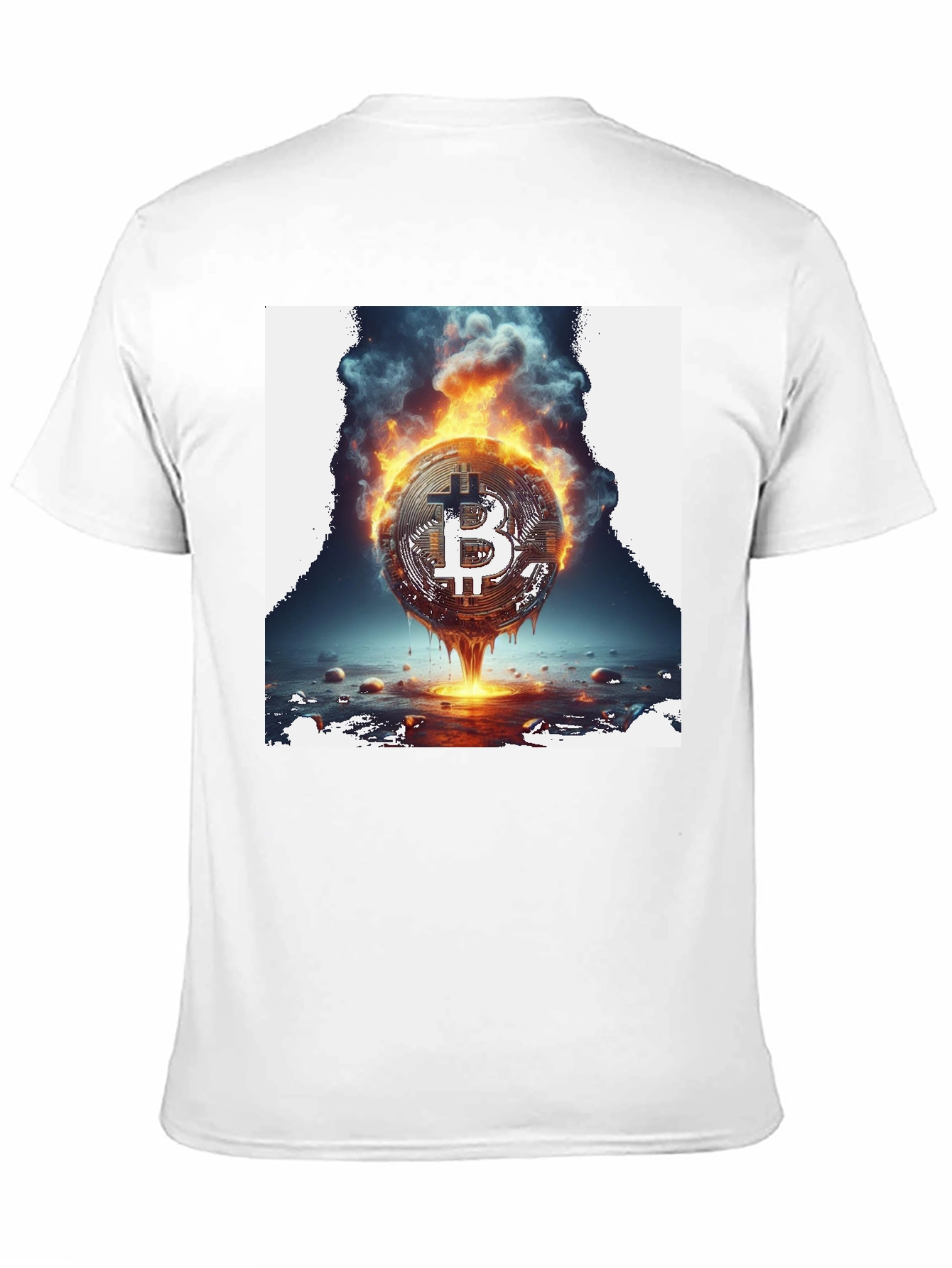 Burning Bitcoin Graphic Tee - Crypto Fashion