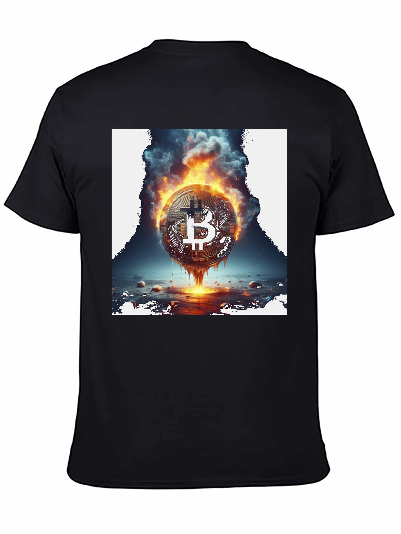 Burning Bitcoin Graphic Tee - Crypto Fashion