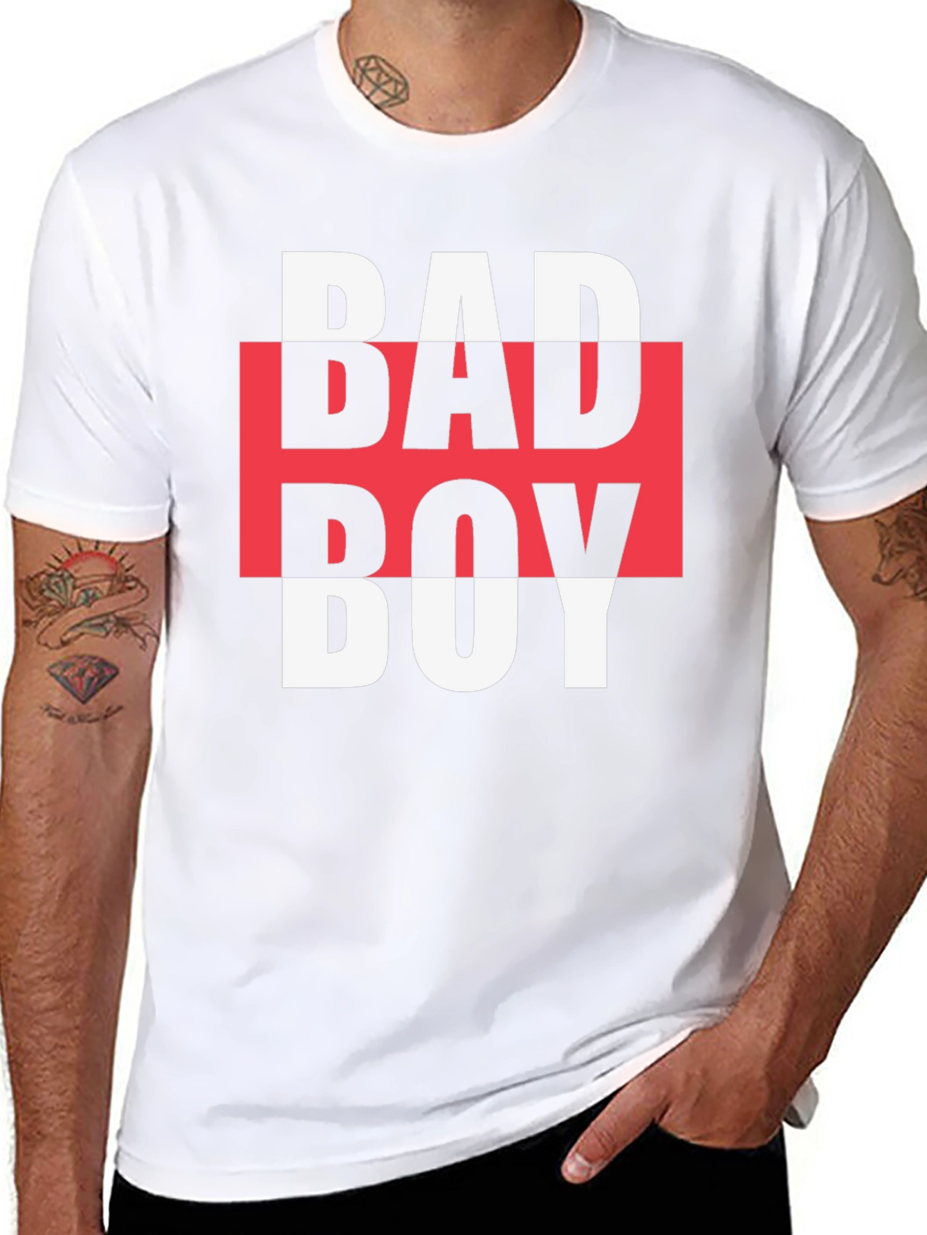 Edgy Bad Boy Graphic Tee - Bold Streetwear Style