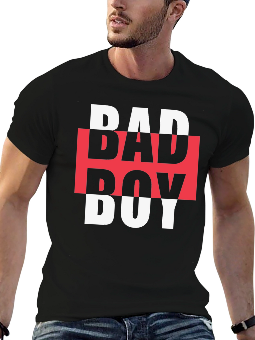 Edgy Bad Boy Graphic Tee - Bold Streetwear Style
