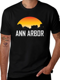 Ann Arbor Skyline Graphic T-Shirt