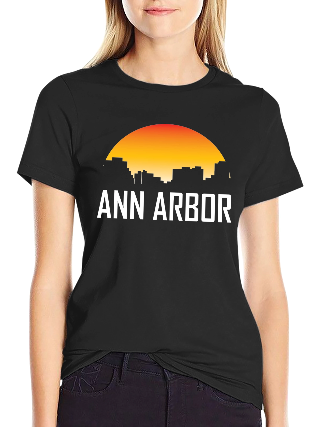 Ann Arbor Skyline Graphic T-Shirt