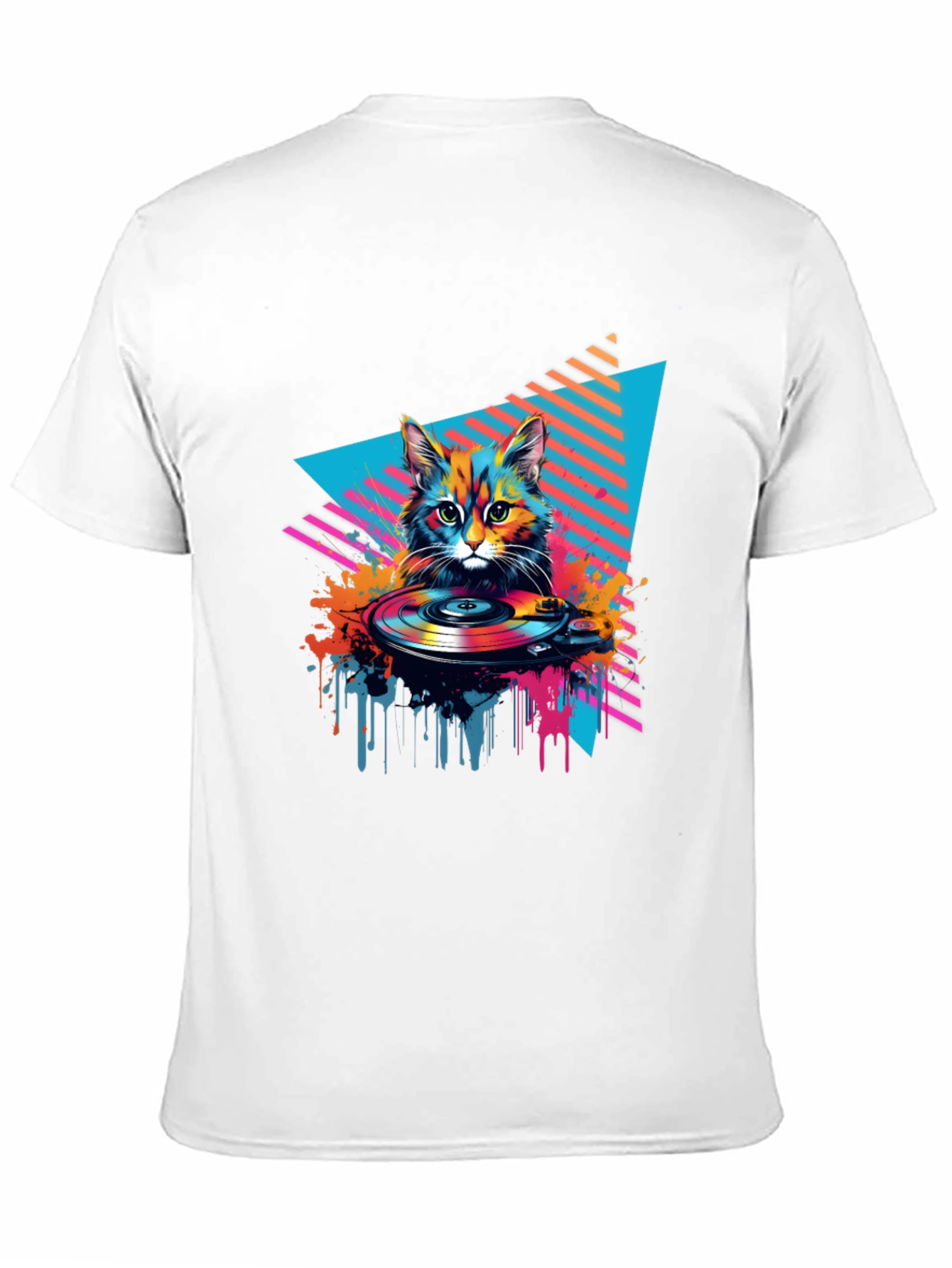 Retro Cat DJ Graphic Tee