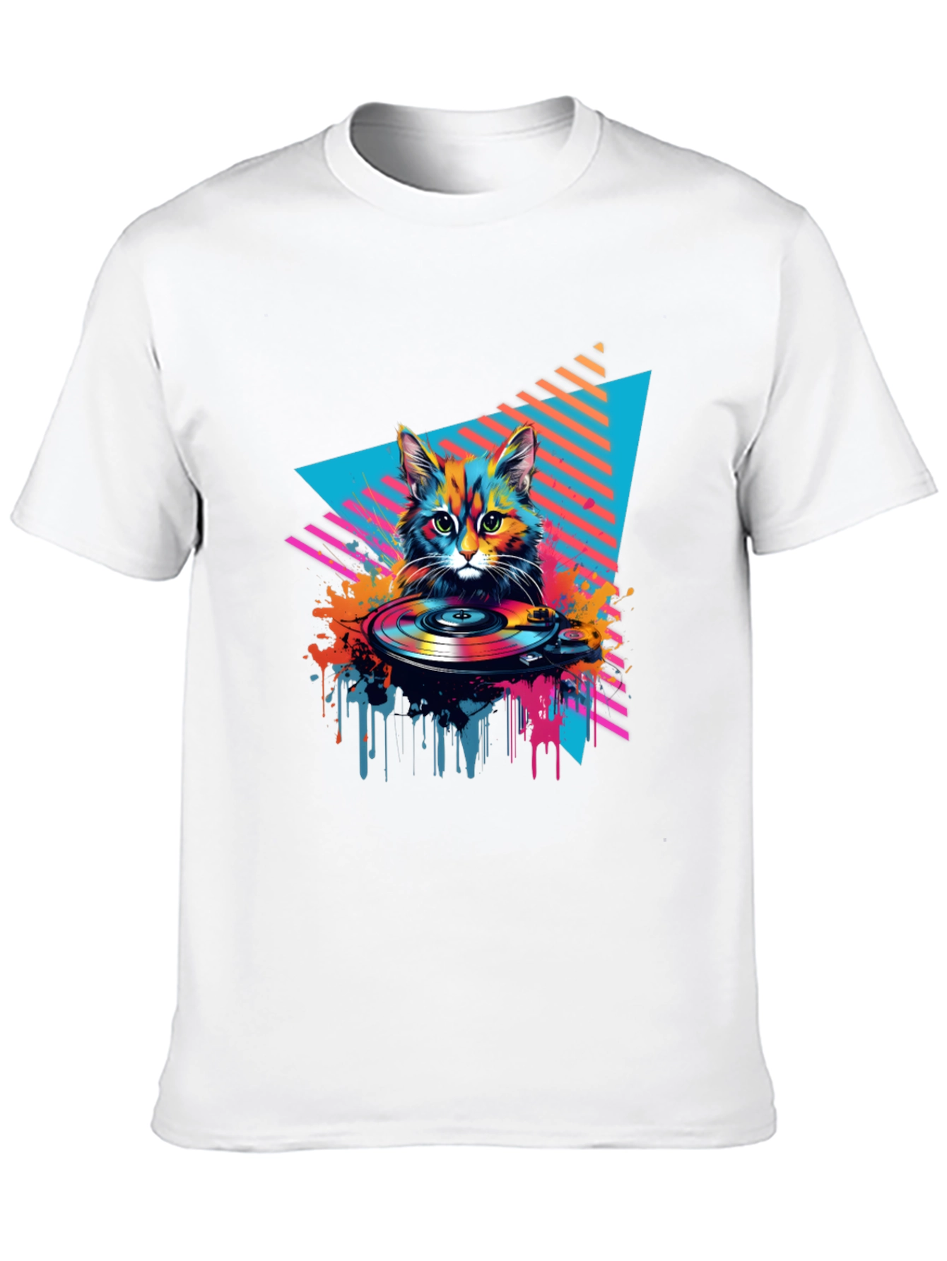 Retro Cat DJ Graphic Tee