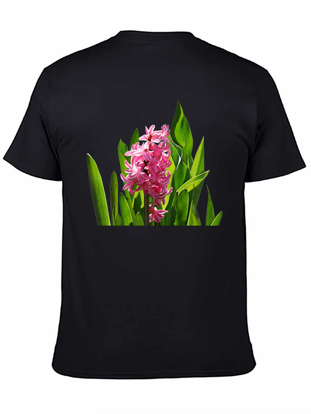 Floral Print Black T-Shirt - Nature Inspired