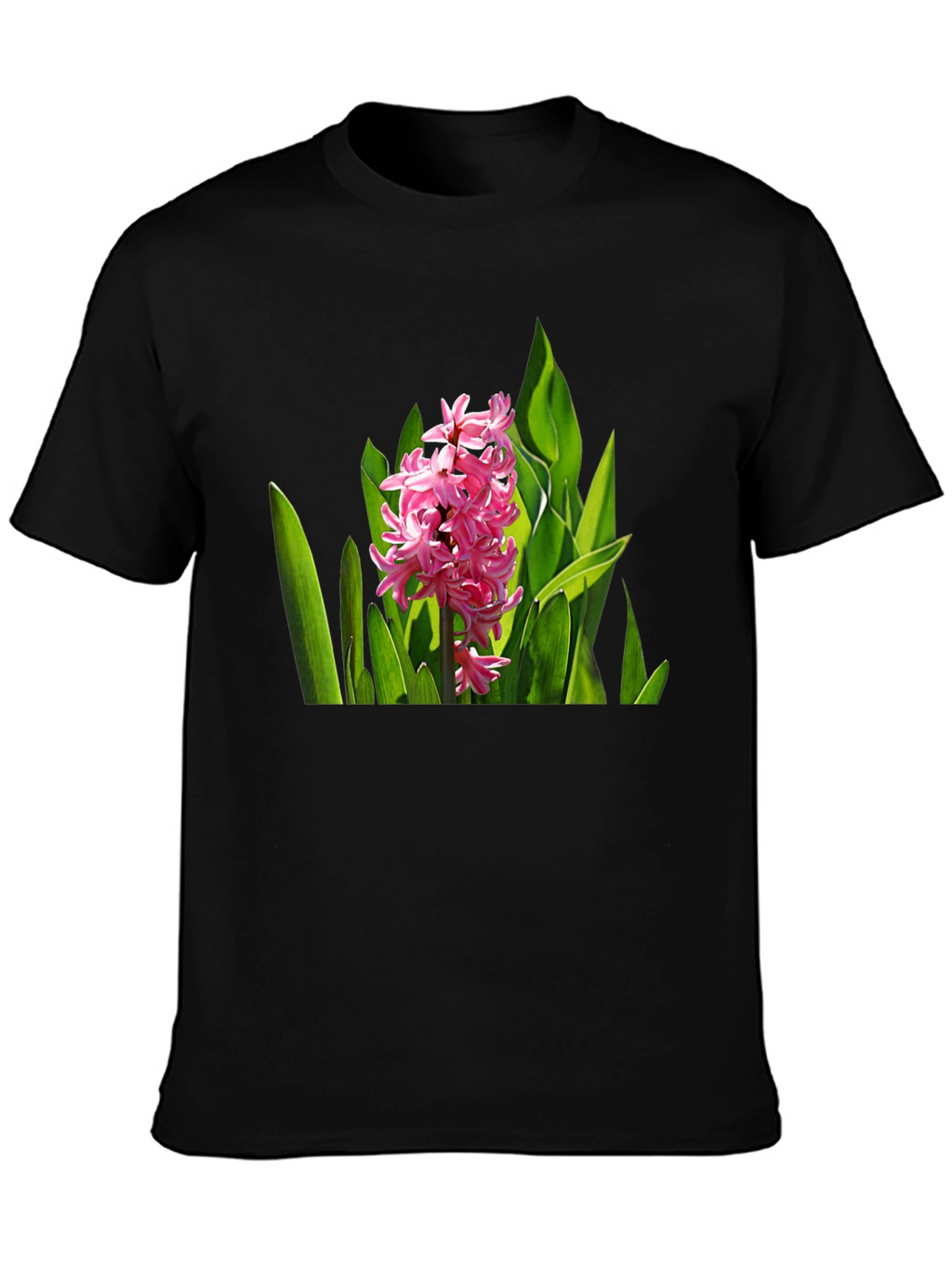 Floral Print Black T-Shirt - Nature Inspired