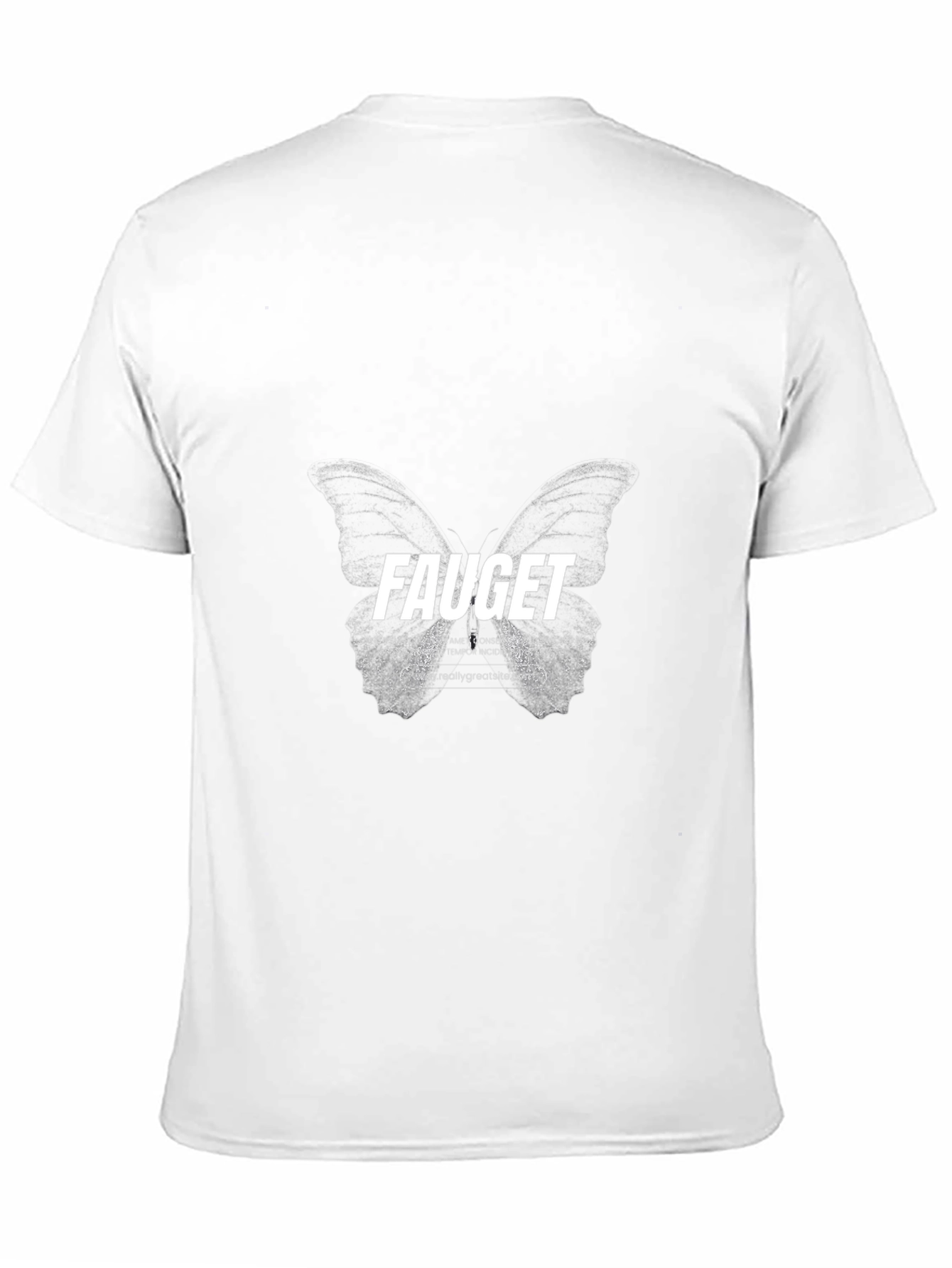 Fauget Butterfly Graphic Black T-Shirt