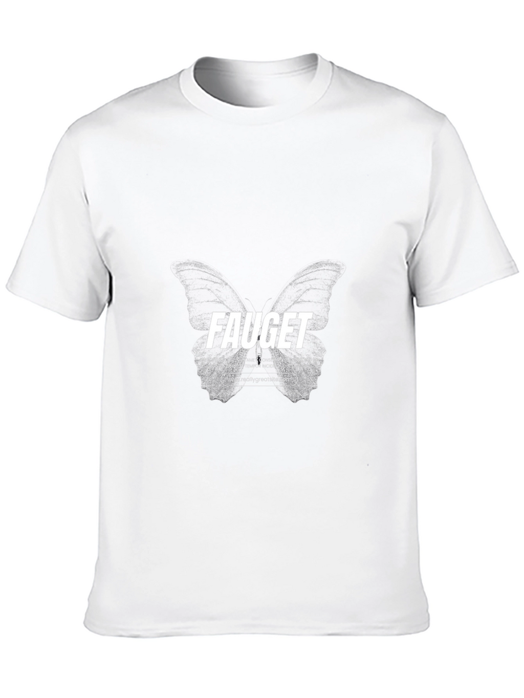 Fauget Butterfly Graphic Black T-Shirt