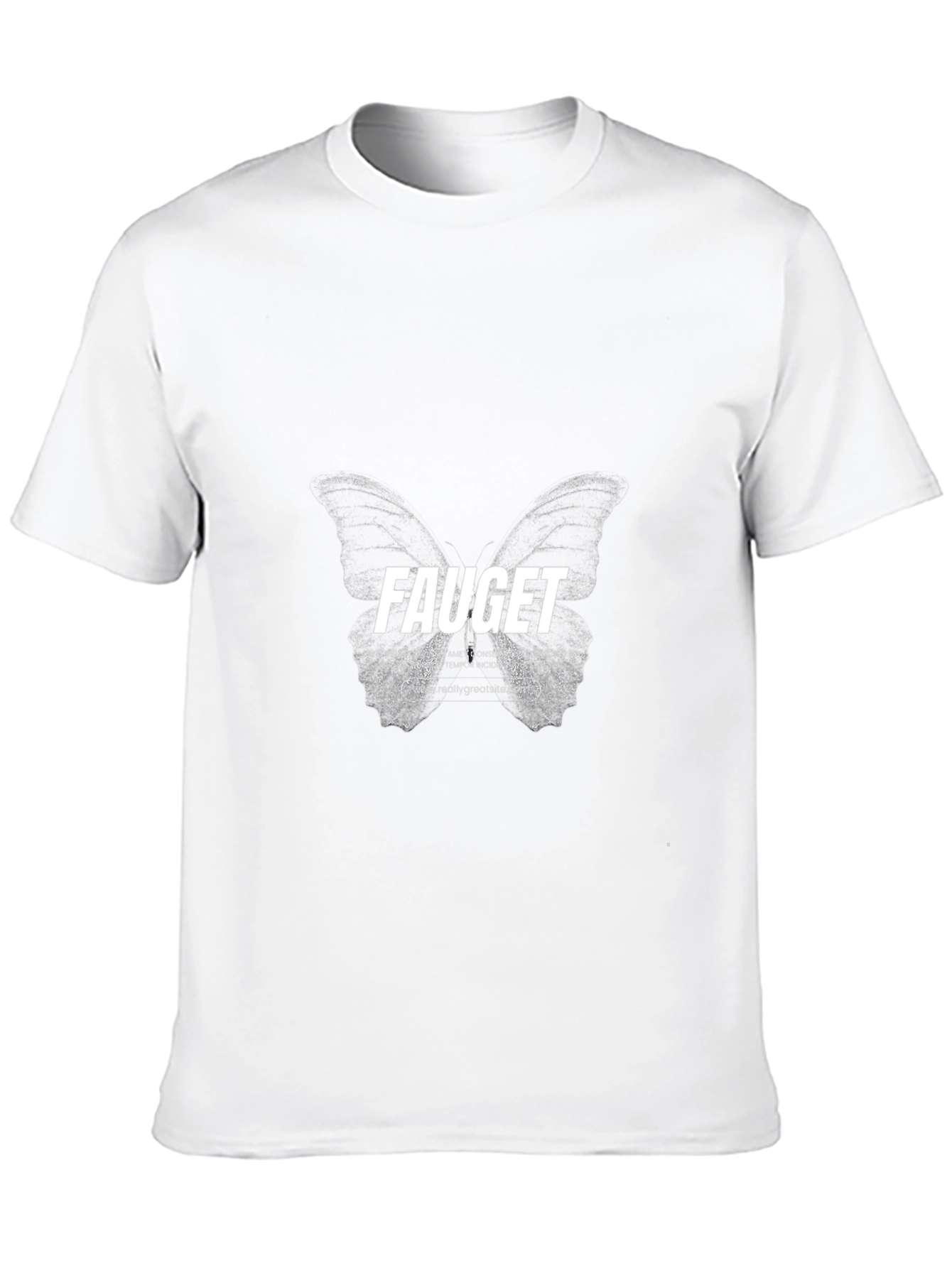Fauget Butterfly Graphic Black T-Shirt